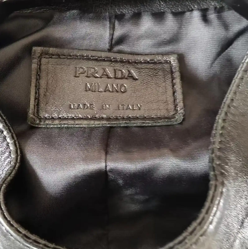 Prada Black Leather Men's Jacket