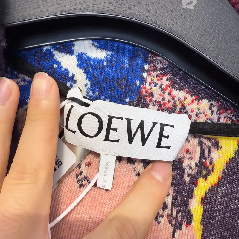 Loewe Red Wool Print Long Sleeve Jacket 0089