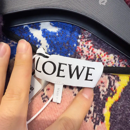 Loewe Red Wool Print Long Sleeve Jacket 0089