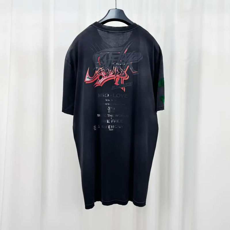 Givenchy Black Logo Print Men's T-Shirt 0089