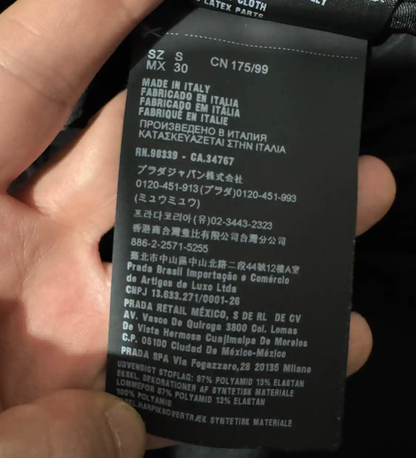 Prada Men's Black Casual Pants with Logo