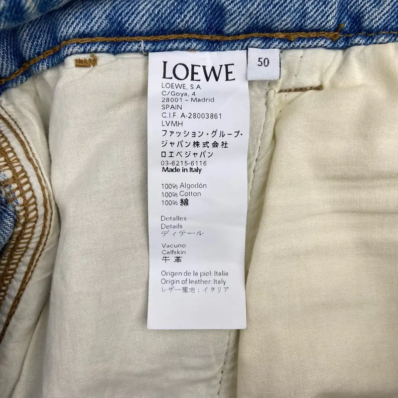 Loewe Casual Blue Cotton Pants 0089