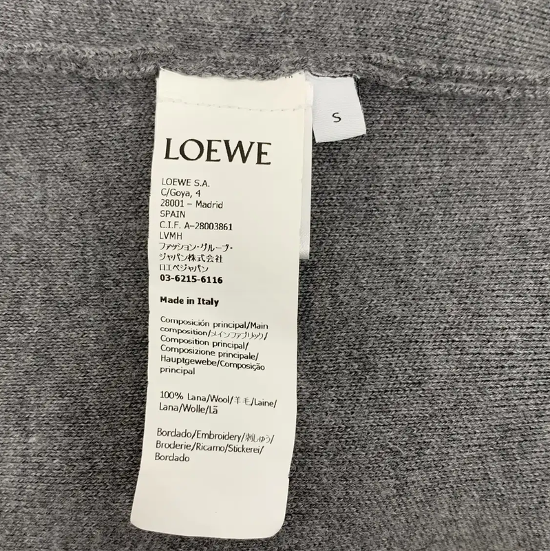 Loewe Gray Wool Men's Knit Sweater 0089