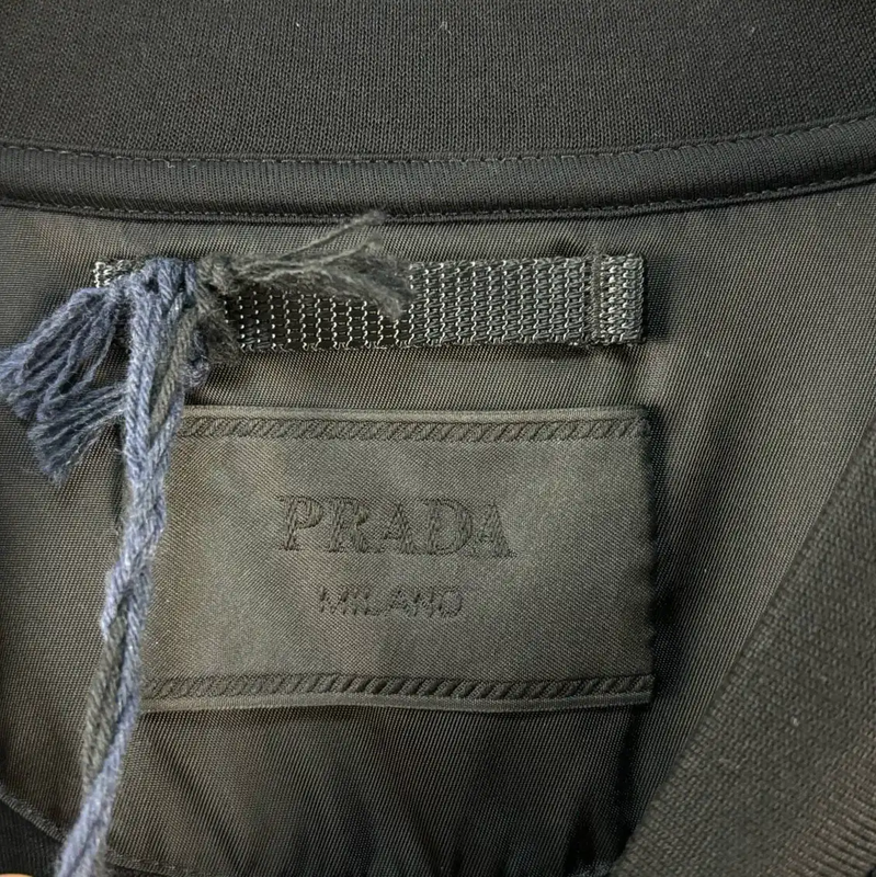 Prada Men's Black Nylon Logo Sweatshirt