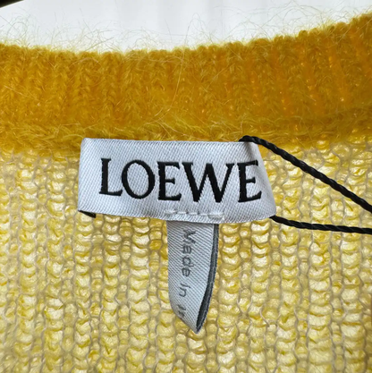 Loewe Yellow Knit Sweater with Embroidery 0089