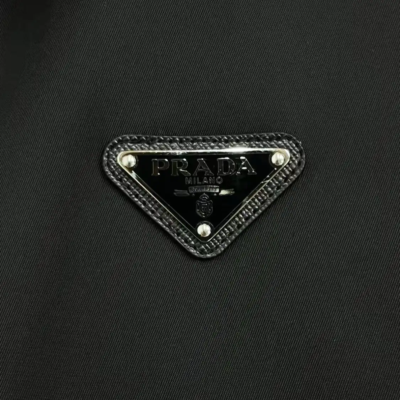 Prada Black Nylon Long Coat for Men