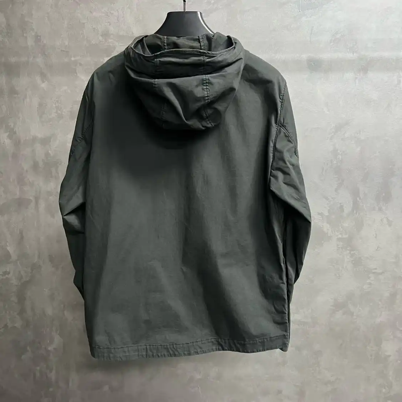 Stone Island Men's Gray Hooded Jacket 0089