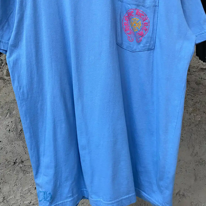 Chrome Hearts Summer Blue Cotton T-Shirt 0089