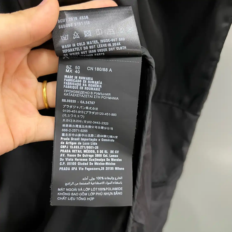 Prada Black Long Trench Coat for Men