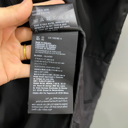 Prada Black Long Trench Coat for Men