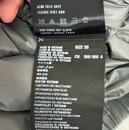 Prada Men's Gray Puffer Jacket for Spring/Fall