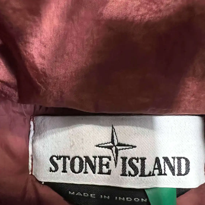 Stone Island XL Burgundy Cotton Puffer Jacket 0089