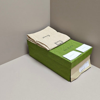 Gucci ACE Patent Leather Striped Low-Top Sneakers 0079