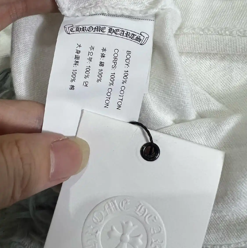 Chrome Hearts Men's White Long Sleeve T-Shirt 0089