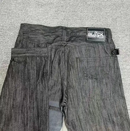 COMME des GARÇONS Gray Denim Logo Casual Pants 0089