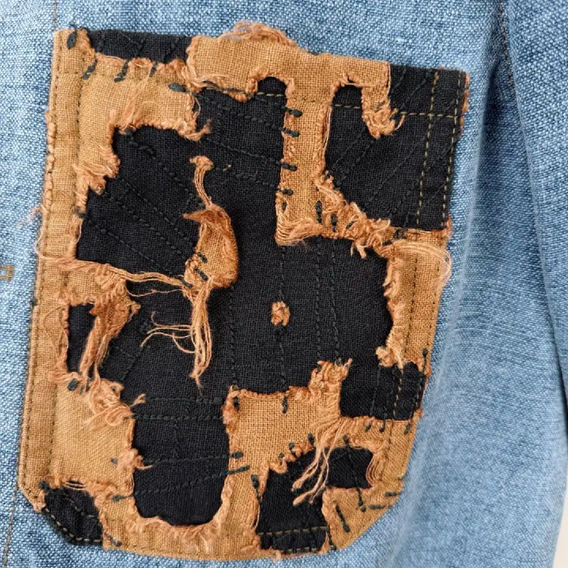 Loewe Blue Linen Long Sleeve Shirt 0089