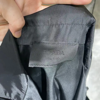 Prada Black Acetate Men's Outerwear Jacket