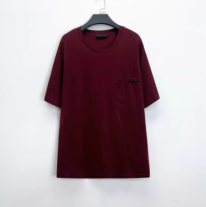 Prada Men's Red Logo T-Shirt for Spring Autumn