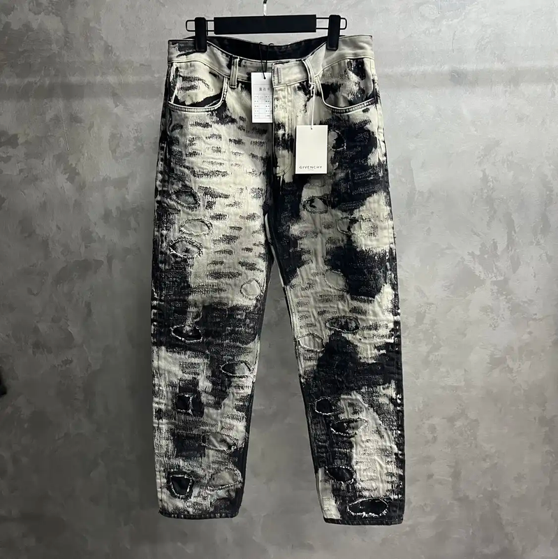 Givenchy Black Cotton Casual Pants for Men 0089