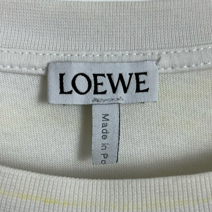 Loewe White Cotton Men's T-Shirt with Graphic 0089