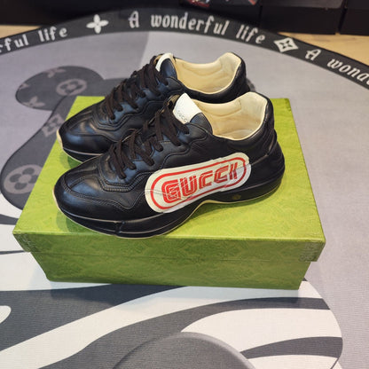 Gucci Rhyton Low-Top Black and Red Sneakers 0079