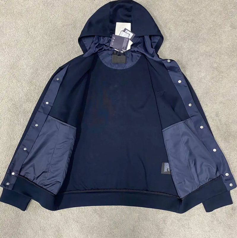 Prada Men's Spring Autumn Navy Cardigan