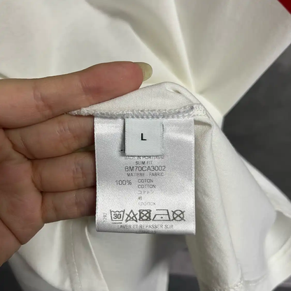 Givenchy White Cotton Men's T-shirt with Logo 0089