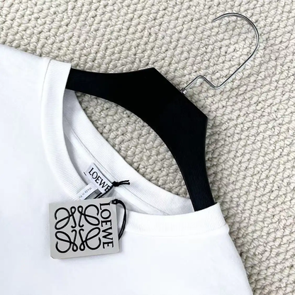 Loewe White Cotton Blend Short Sleeve T-Shirt 0089