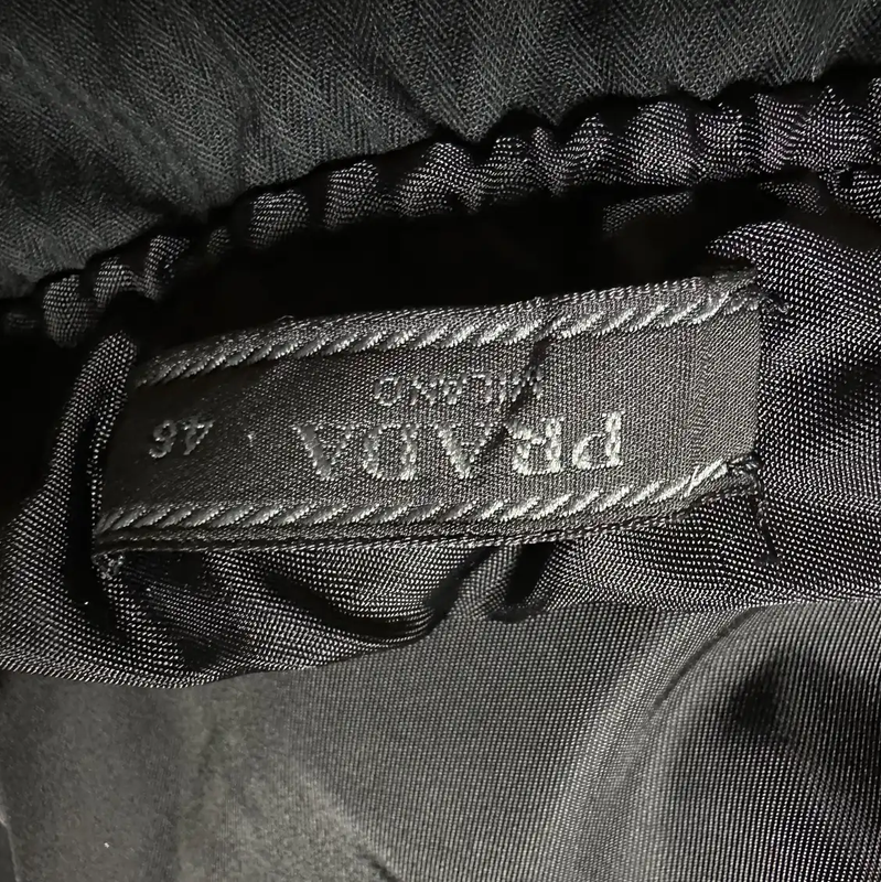 Prada Black Nylon Casual Pants