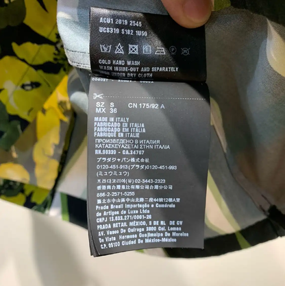 Prada Men's Colorful Short Sleeve Shirt