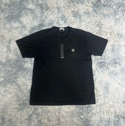 Stone Island Black Cotton T-Shirt for Men 0089
