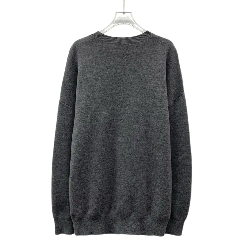 Loewe Gray Wool Men's Knit Sweater 0089
