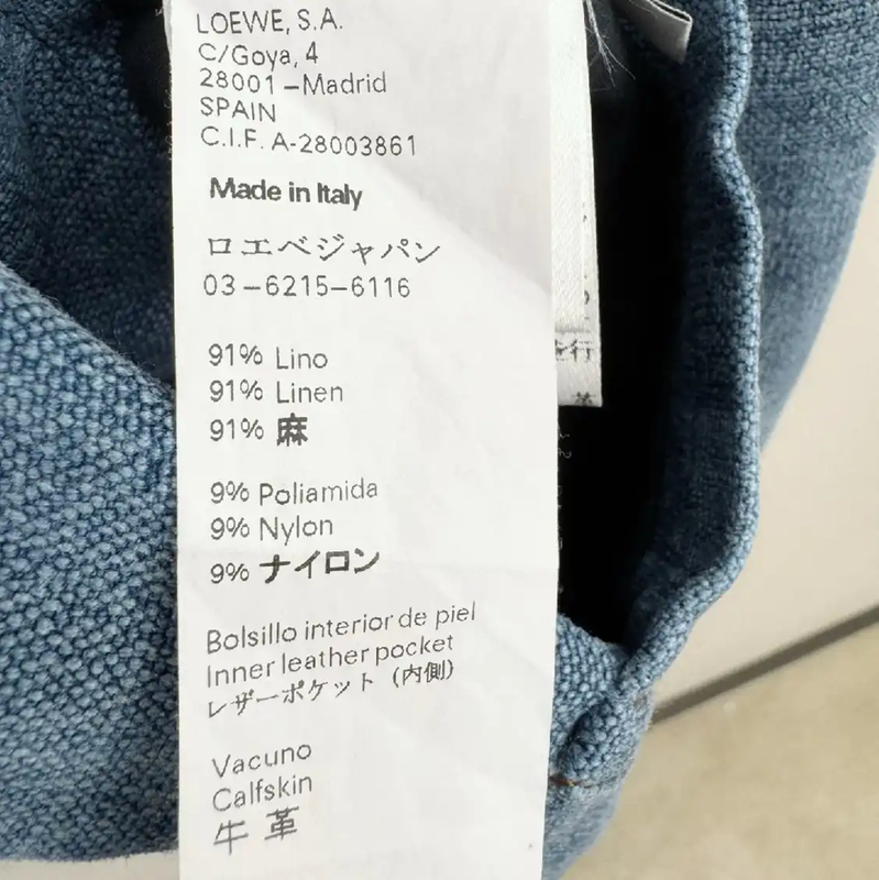 Loewe Blue Linen Long Sleeve Shirt 0089