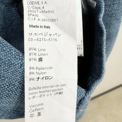 Loewe Blue Linen Long Sleeve Shirt 0089