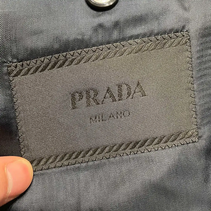 Prada Men's Blue Oversized Jacket