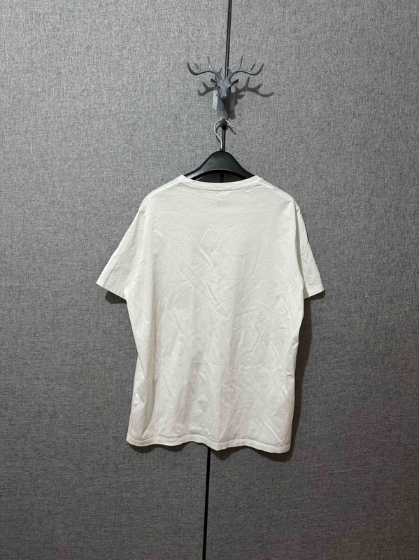 Prada White Cotton Logo Embroidered T-Shirt