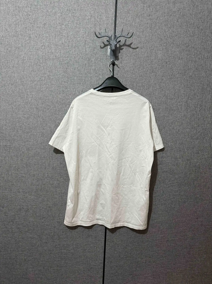 Prada White Cotton Logo Embroidered T-Shirt