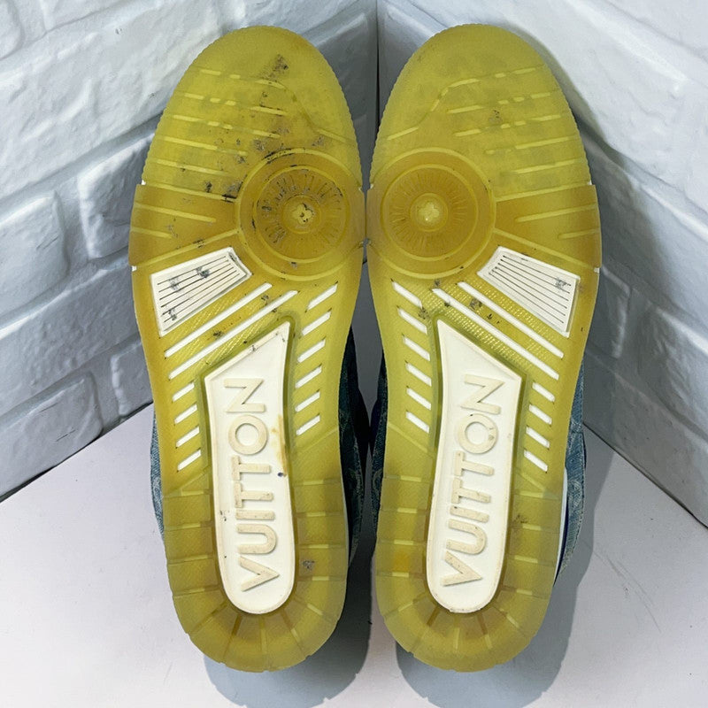 Louis Vuitton Blue Denim Low-Top Fashion Sneakers 0079