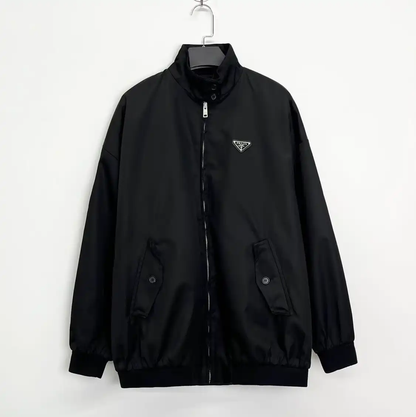 Prada Black Nylon Long Coat for Men