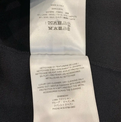 Givenchy Black Wool Men's Cardigan 0089