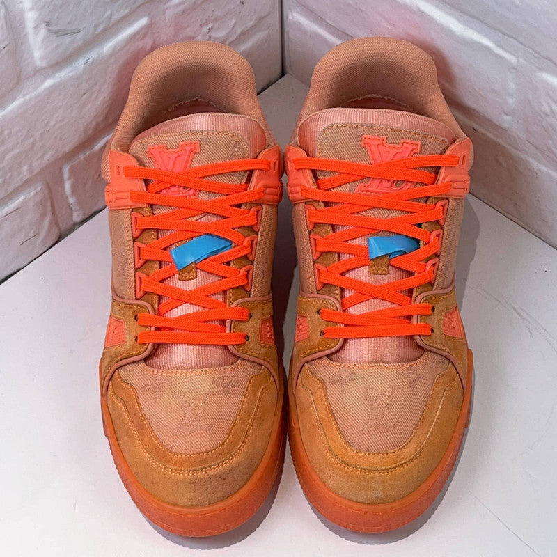 Virgil Abloh x Louis Vuitton Orange Trainer Sneakers 0079
