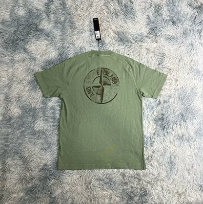 Stone Island Green Cotton Men's T-Shirt 0089