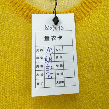 Loewe Yellow Knit Sweater with Embroidery 0089