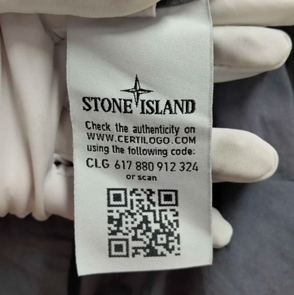 Stone Island Men's Light Gray Hooded Jacket 0089