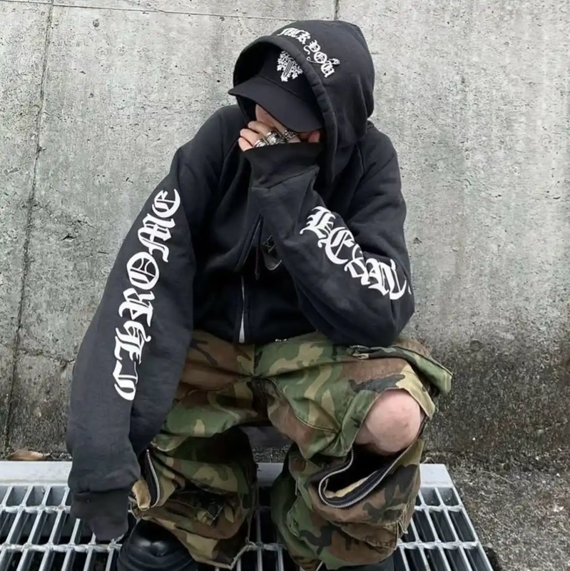 Chrome Hearts Black Cotton Zip-Up Hoodie 0089