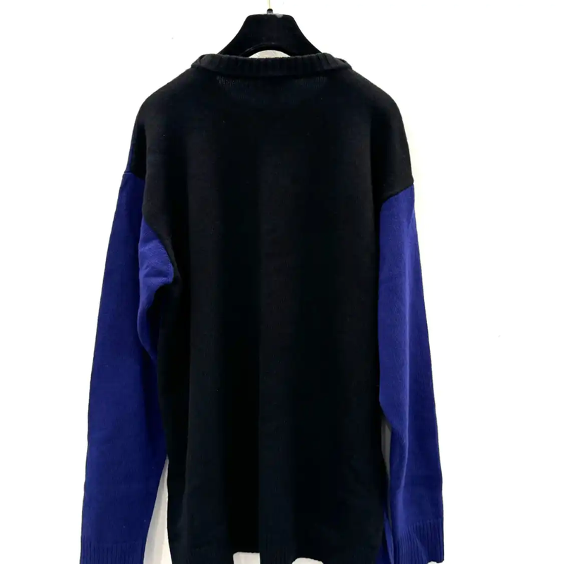 Loewe Blue Cotton Knitted Sweater for Men 0089