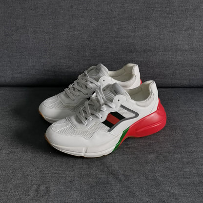 Gucci Rhyton Casual Dad Sneakers in White Red Green 0079