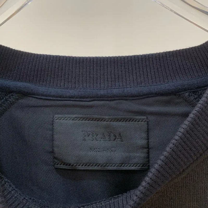 Prada Men's Black Cotton Sweatshirt