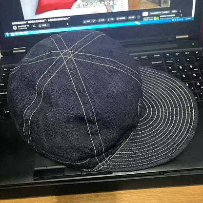 Freewheelers denim denim fabric machine repair hat