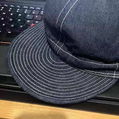 Freewheelers denim denim fabric machine repair hat